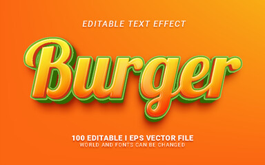burger text effect