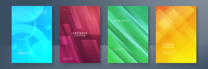 Abstract template brochure design with geometric background
