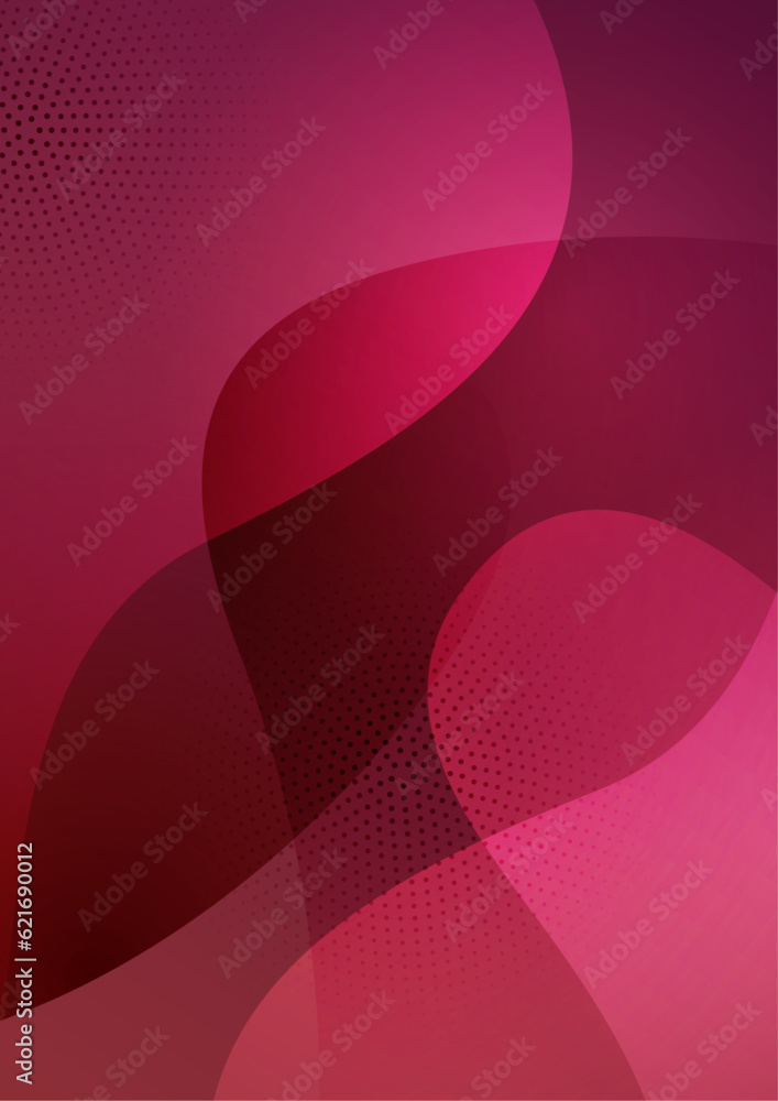 Wall mural Vector magenta gradient abstract geometric poster