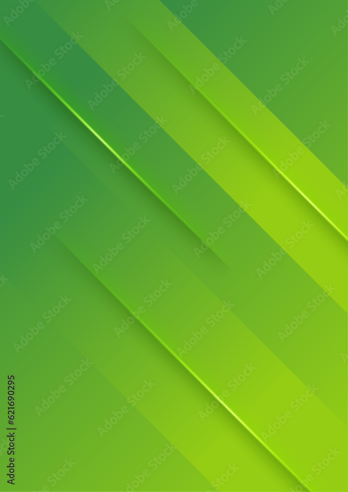 Wall mural gradient shape green abstract geometri design background