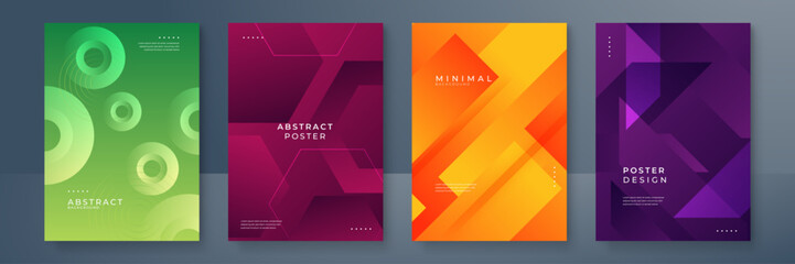 vivid gradient colorful abstract geometri design background