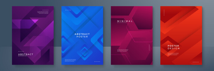 vivid gradient colorful abstract geometri design background