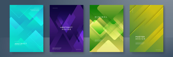 vivid gradient colorful abstract geometri design background