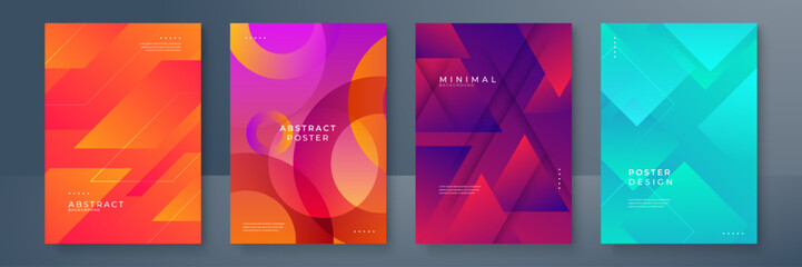 Minimal geometric background. elements with fluid gradient. Dynamic shapes composition.