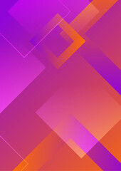 Abstract purple orange geometric background. Dynamic shapes composition. Cool background design for posters. Vector illustration