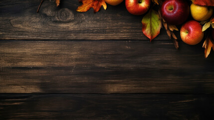 Thanksgiving gray wooden background 