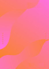 Abstract pink orange gradient geometric cover designs