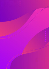 Minimal covers design. Cool halftone magenta purple gradients. Future geometric template.