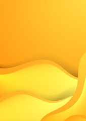 Vector orange and yellow geometric shapes abstract, science, futuristic, energy technology concept. Digital image of light rays, stripes lines with light, speed and motion blur over dark tech.