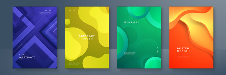 Minimal colorful geometric shapes abstract modern background design. Design for poster, template on web, backdrop, banner, brochure, website, flyer, landing page, presentation, certificate,.