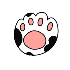 cat paws, cute cat foot illustration