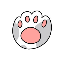 cat paws, cute cat foot illustration