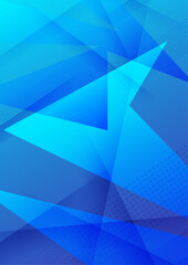 Obraz premium Abstract blue geometric background. Dynamic shapes composition. Cool background design for posters. Vector illustration