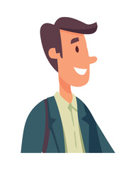 One successful businessman smiling