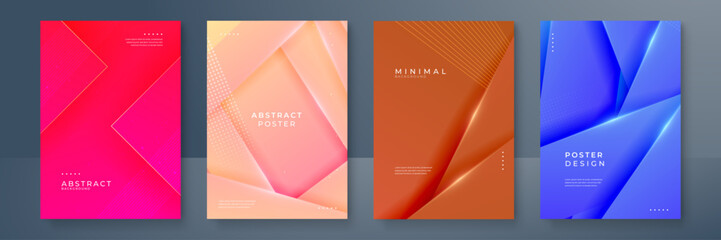 vivid gradient colorful abstract geometri design background