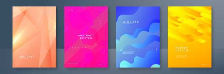Minimal geometric background. elements with fluid gradient. Dynamic shapes composition.