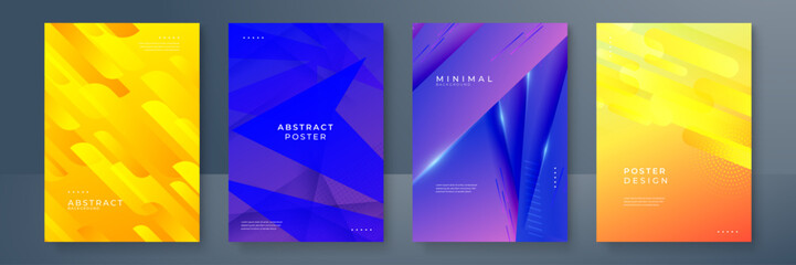 Abstract geometric background. Dynamic shapes composition. Cool background design for posters. Vector illustration