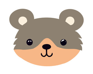 Cute cartoon mascot smiling with fluffy fur