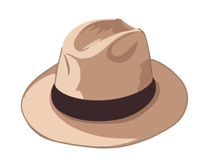 Men fashion fedora hat icon
