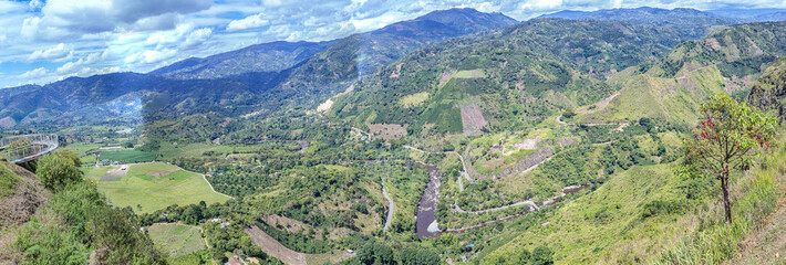 view of the mountains in Isnos Huila Magdalena River Panoramic