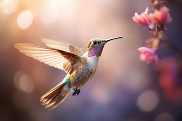 Fototapeta premium Beautiful Hummingbird in Flight