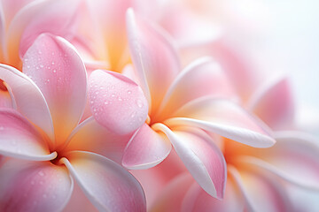 Beautiful Plumeria Flowers Abstract Background