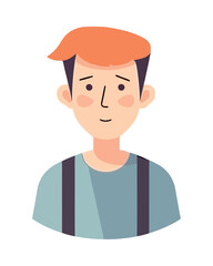 Smiling avatar of handsome young man