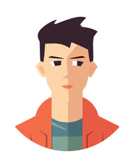 Smiling man avatar in modern design