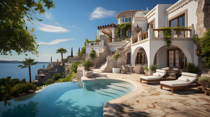 Fototapeta premium swimming pool in hotel