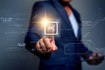 AI, Artificial Intelligence technology concept. AI Chat bot, artificial intelligence by enter text...