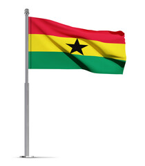 Ghana flag isolated on white background. EPS10 vector