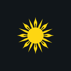 simple abstract sun logo vector illustration template design