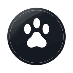 Cute kitten and puppy paw icon