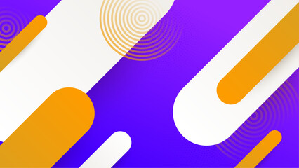 Minimal geometric abstract background. Circle square and triangle design. Trendy techno business template for wallpaper, banner, background or landing