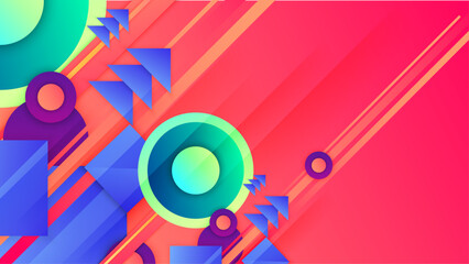 vector abstract background with colorful geometric shapes