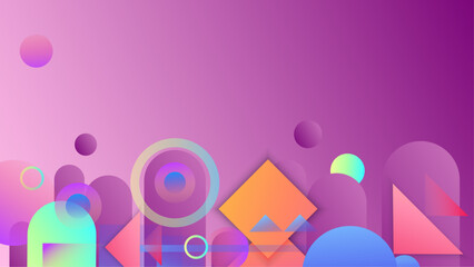 vector gradient abstract colorful shapes background