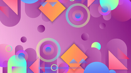 Colorful vector gradient geometric background
