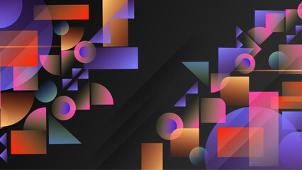 Dynamic colorful vector abstract gradient shapes background
