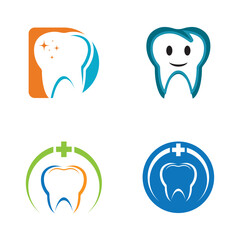 Dental logo template vector icon set