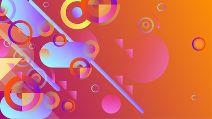 Fototapeta premium vector gradient abstract colorful shapes background