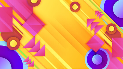 vector geometric background with bright colors and abstract style