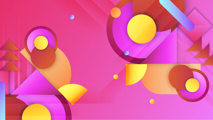 Vector colourful sizes of gradient shape background