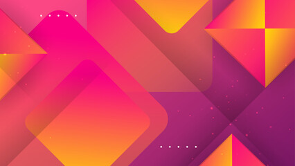 Abstract colorful Memphis flat geometric shapes background.