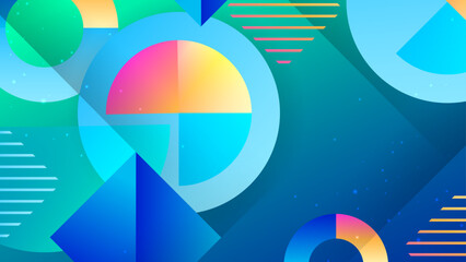 Dynamic vector flat geometric background