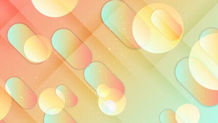 vector colorful background with rounded shapes