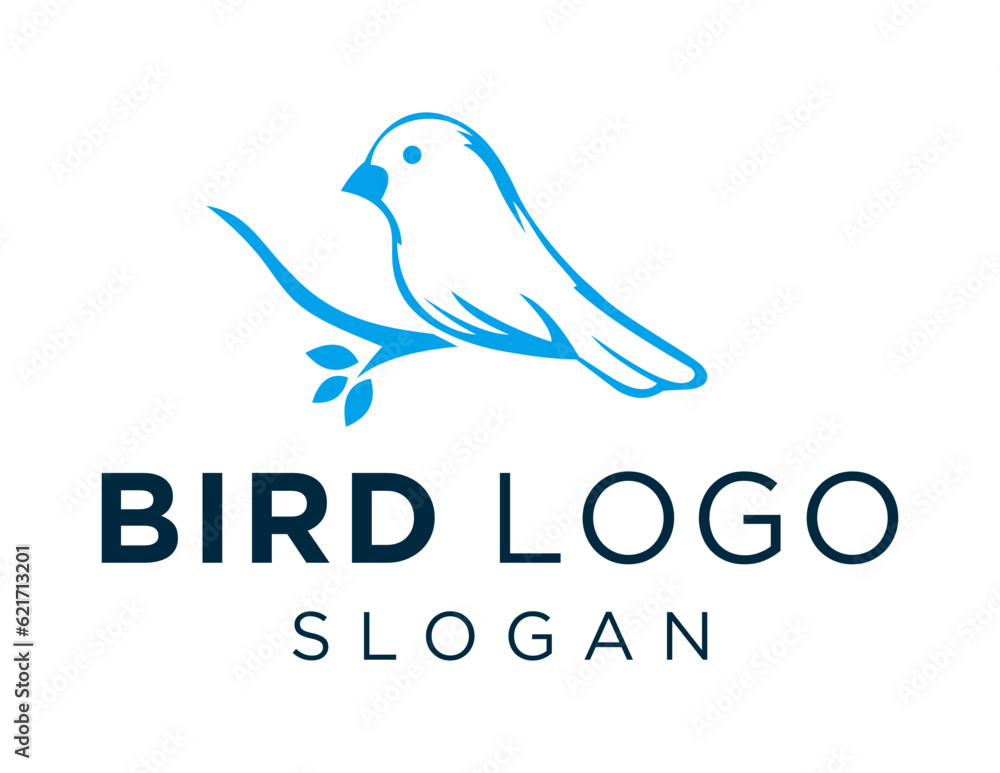 Poster logo design about bird on a white background. created using the coreldraw application.