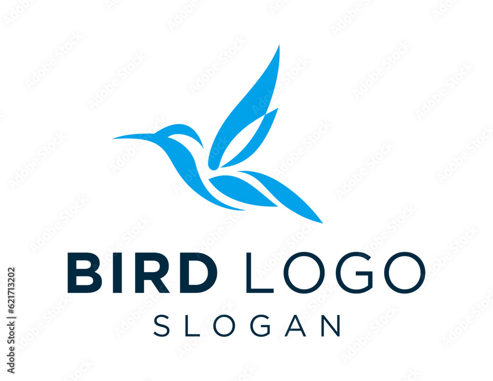 Poster logo design about bird on a white background. created using the coreldraw application.