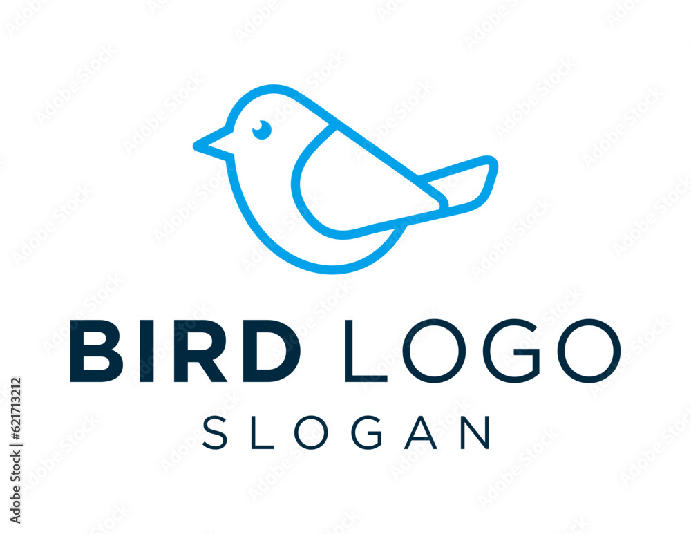 Poster logo design about bird on a white background. created using the coreldraw application.