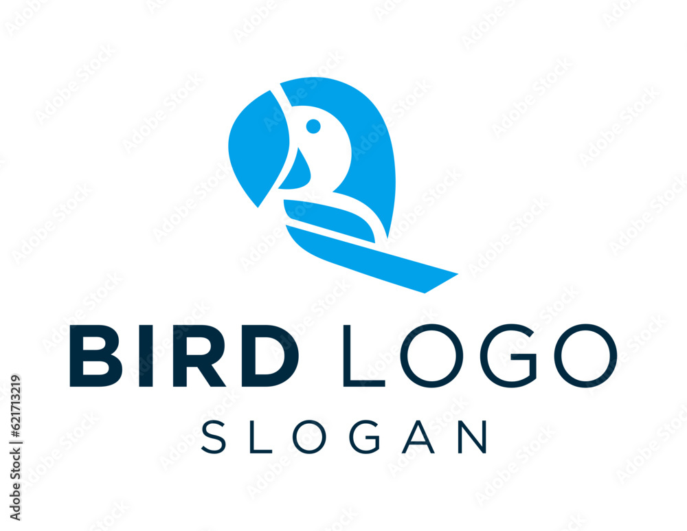 Poster logo design about bird on a white background. created using the coreldraw application.