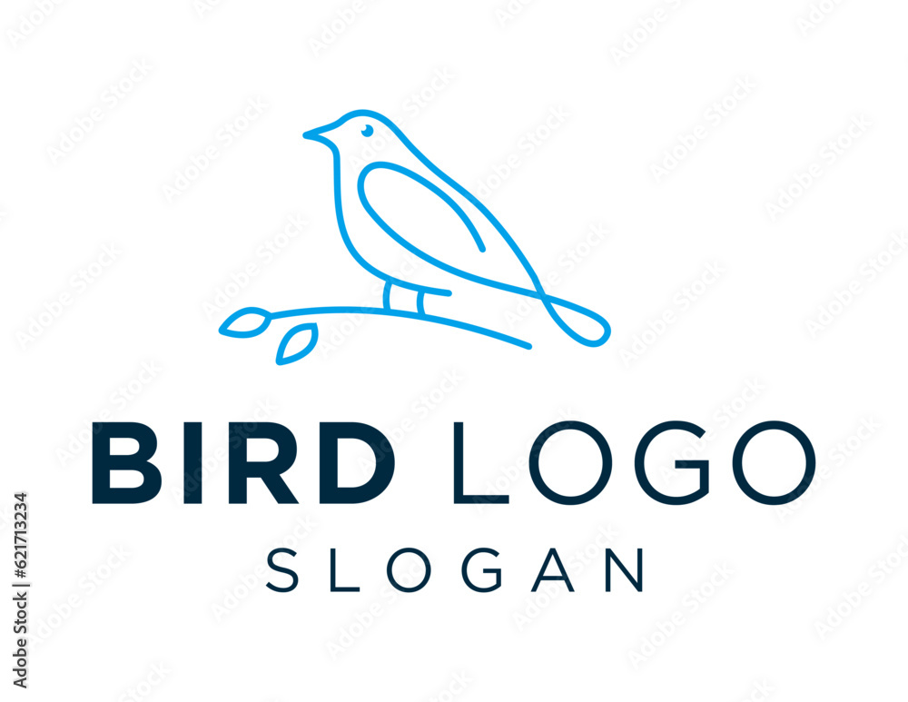 Poster logo design about bird on a white background. created using the coreldraw application.